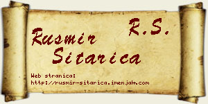 Rusmir Sitarica vizit kartica